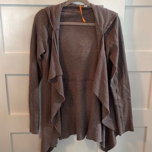 Light brown cardigan with hoodie
